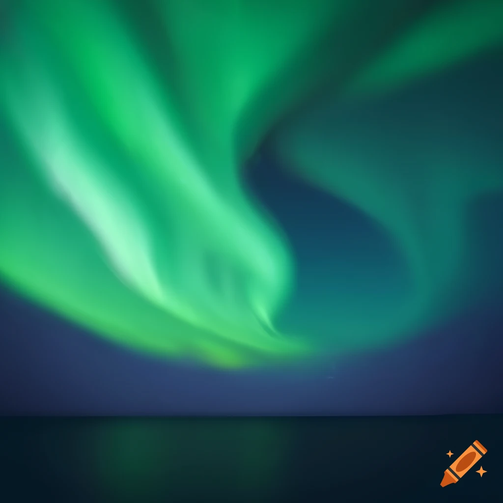 Aurora borealis against a blue background