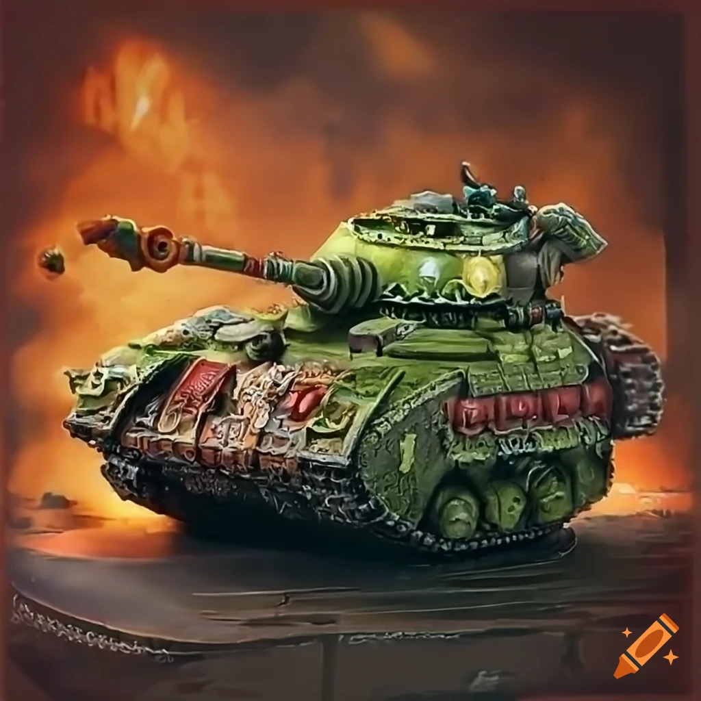 Pandemonium Ginger Bread and Green Tea battle tank from PaiPai Chinese Imperial Army in Warhammer