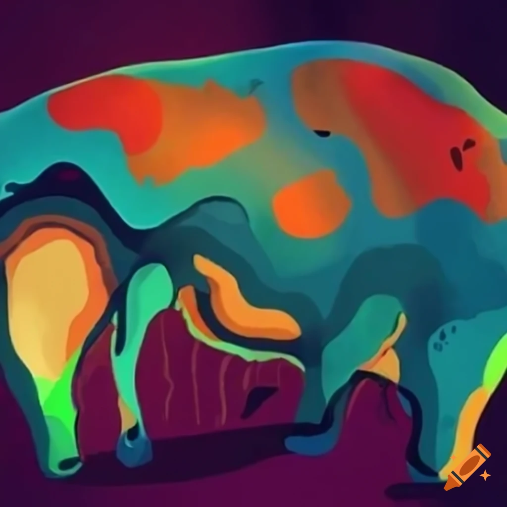 Altamira cave art style drawing of a desktop computer