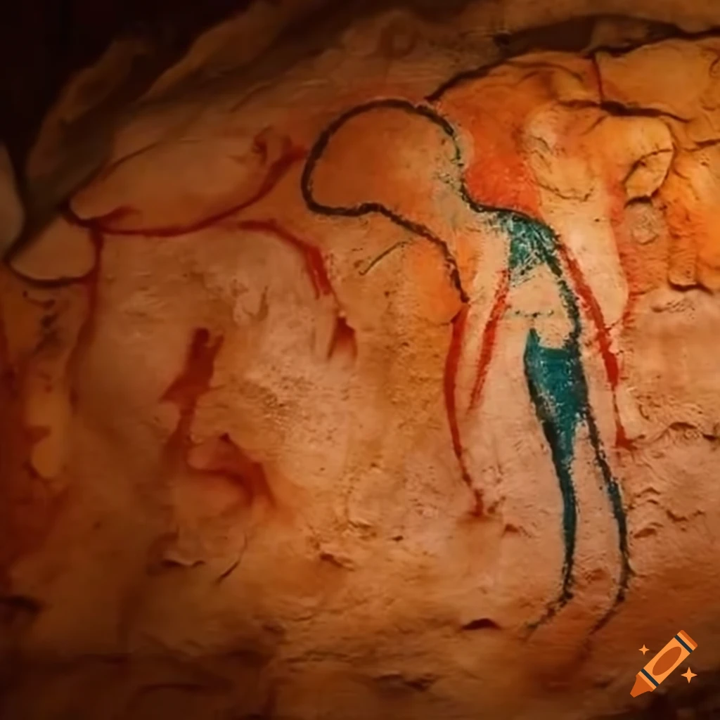 Cave painting of a woman