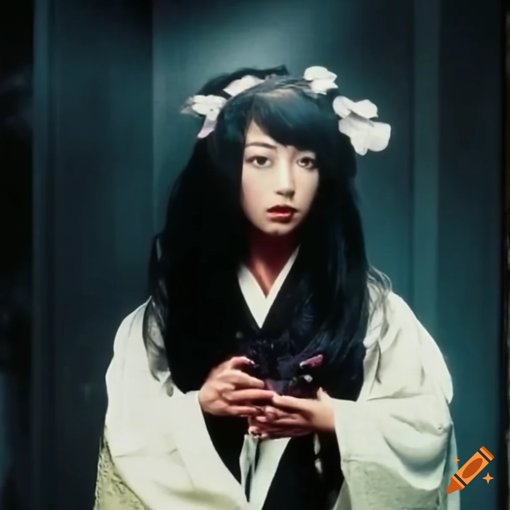 Japanese Vampire Woman In White Kimono Dress From British Tv Crime Japanese Vampire Woman In White Kimono Dress From British Tv Crime