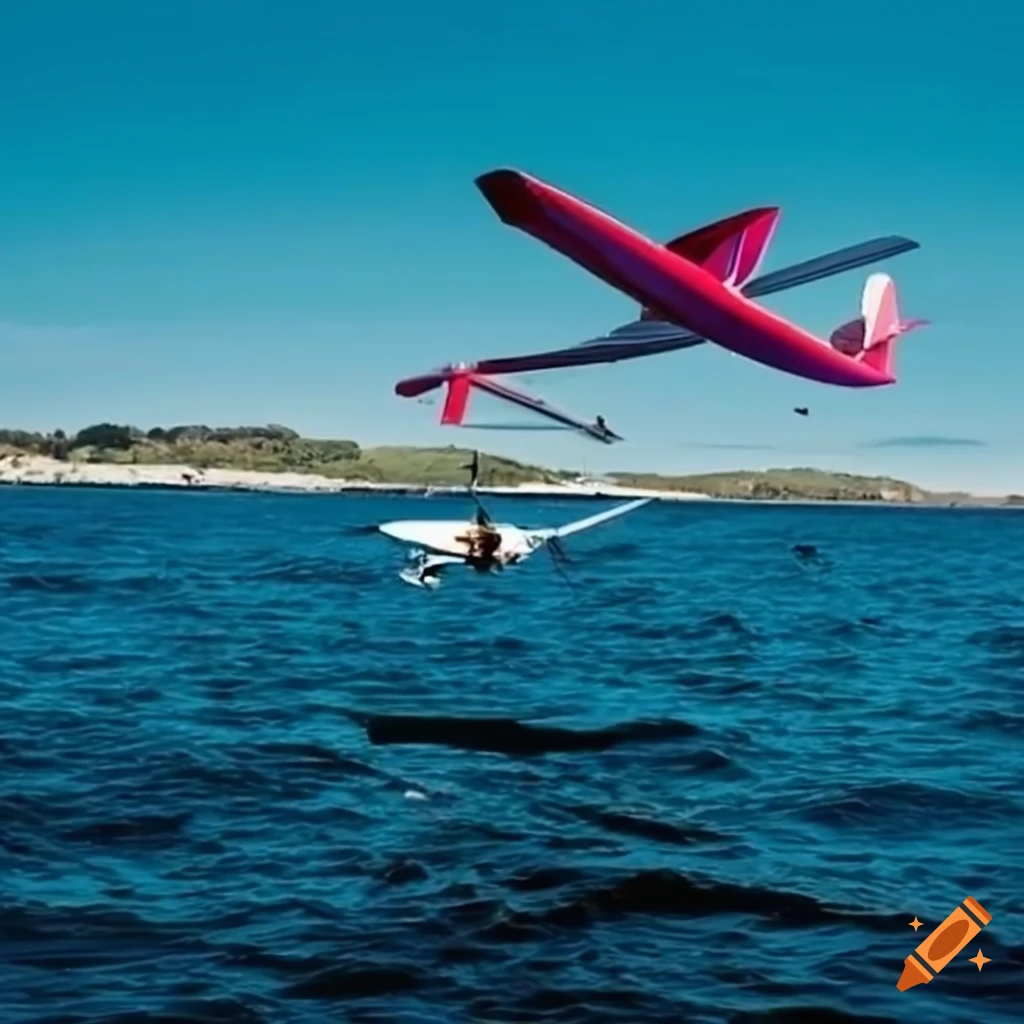 Boat flying off a ramp