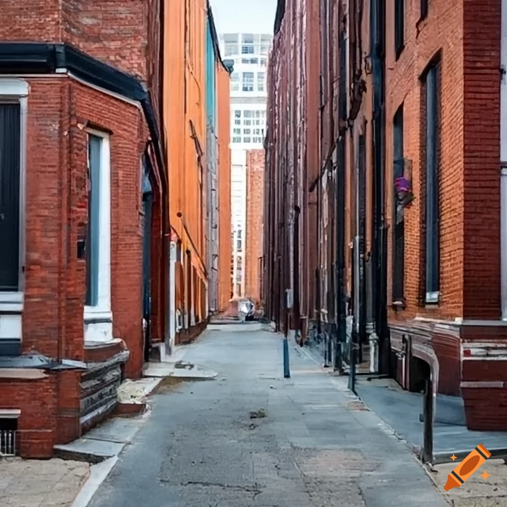 Cityscape of baltimore at 1800 orleans street on Craiyon