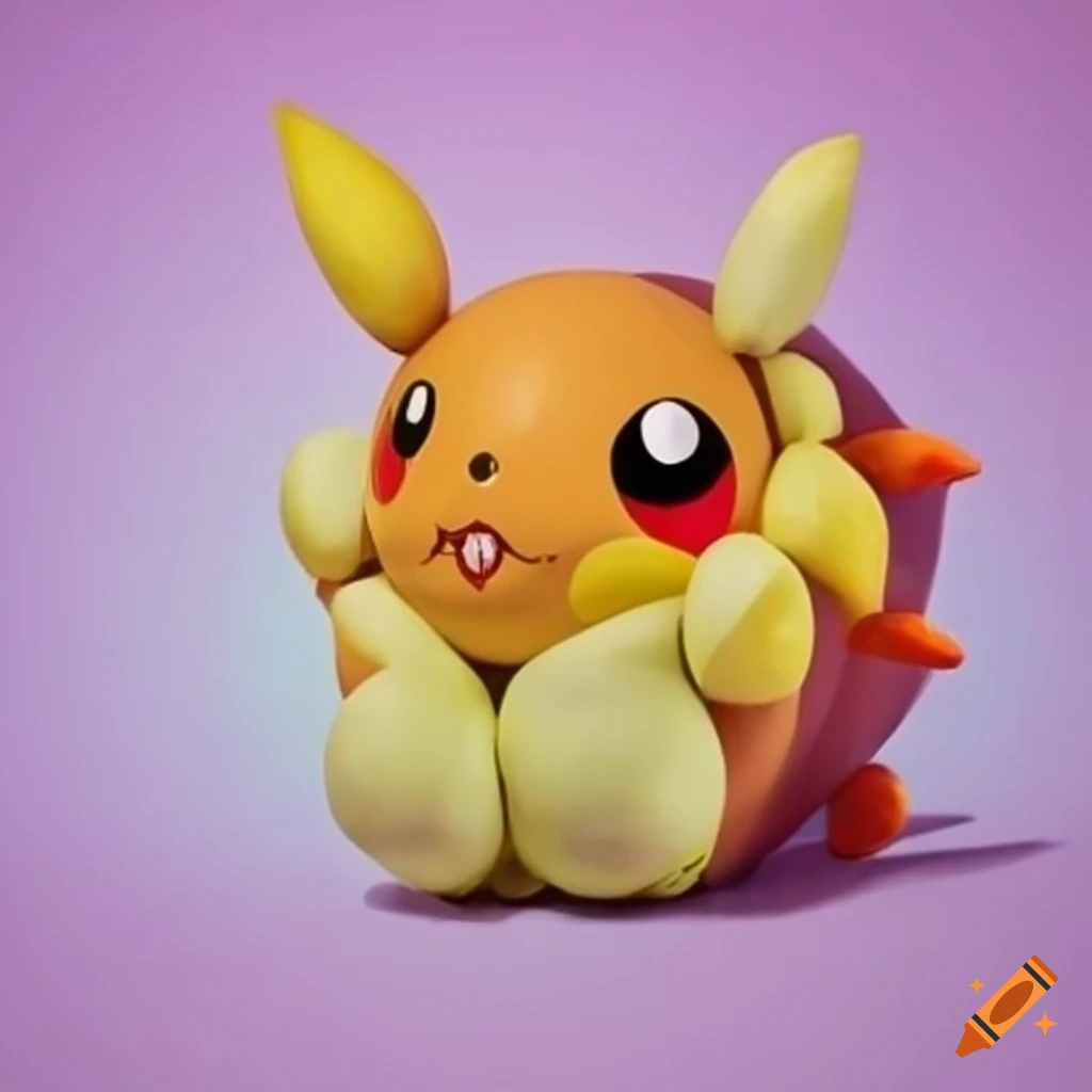 Pokemon made of garlic cloves on Craiyon