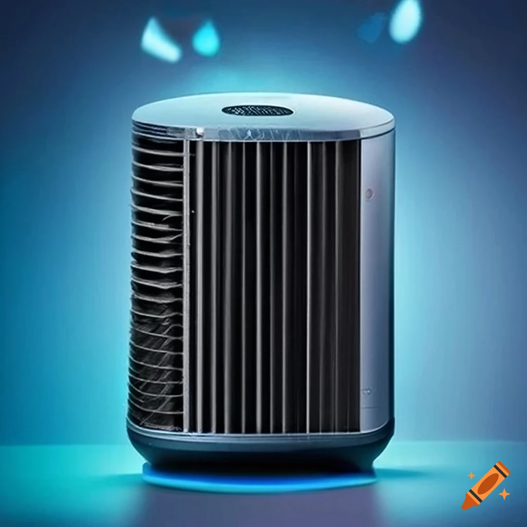 Filtered air purifier capturing dust and allergens indoors
