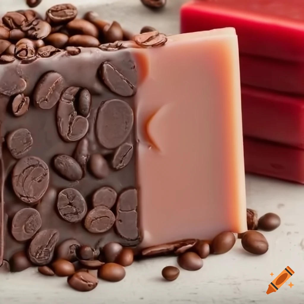 Soap with coffee beans product photo