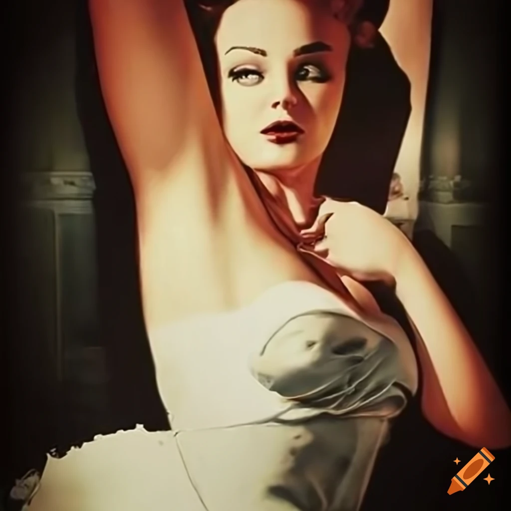 Vintage travel poster pinup 'The Lady of the Cold' with exceptional fine details
