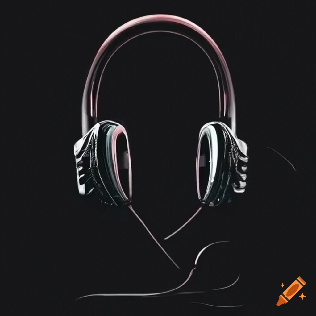 Auriculares con letras 'Dj Eze' en un fondo negro