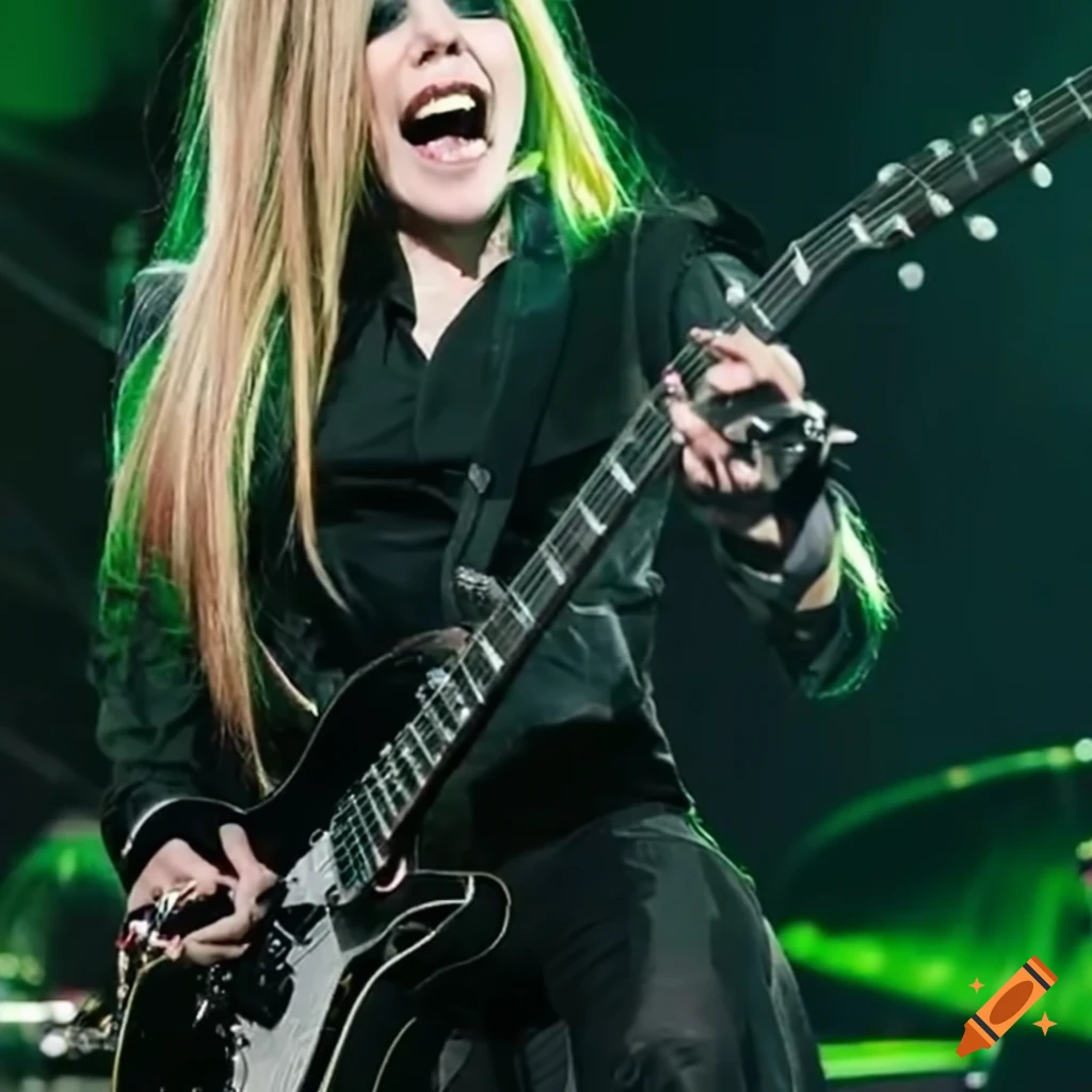 Avril Lavigne playing Metal music
