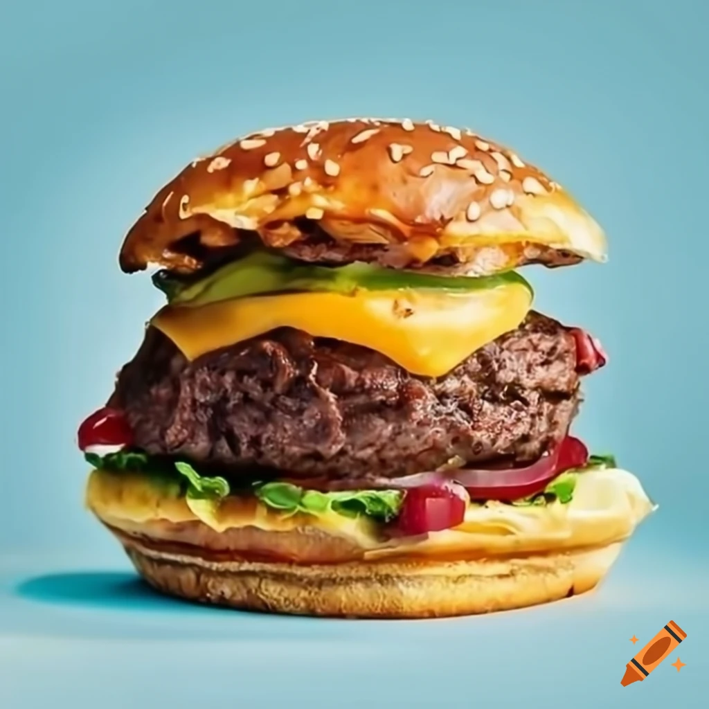 Promotional photo of the Christmas burger from Five Guys featuring beef, salad, raclette potatoes, and pancake, promoted by @leguideultime