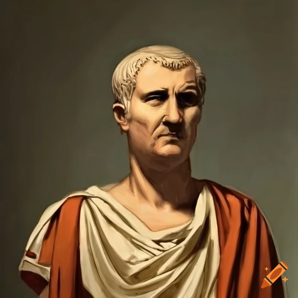 Roman philosopher Marcus Tullius Cicero delivering a speech in the Roman Senate