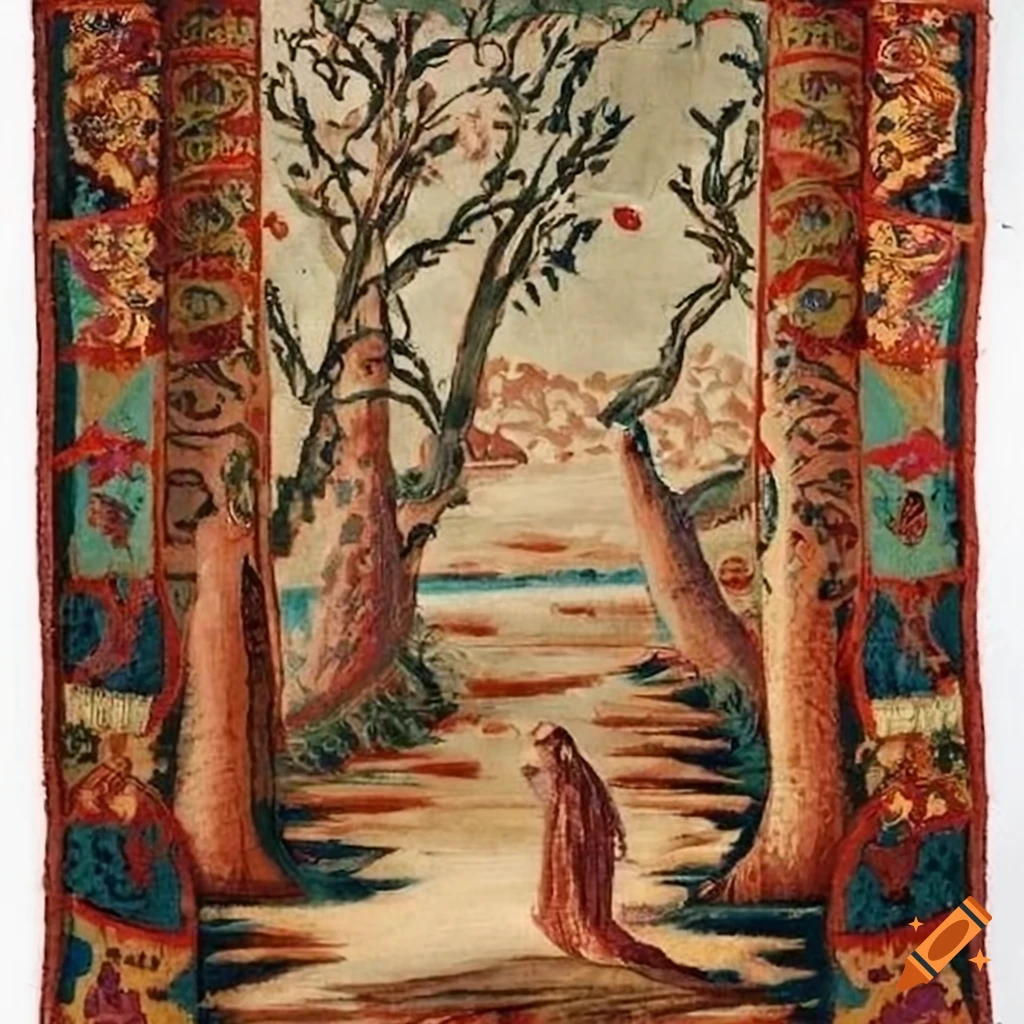 Creating a tapestry reflecting the splendor and richness of nature using ancient tradition