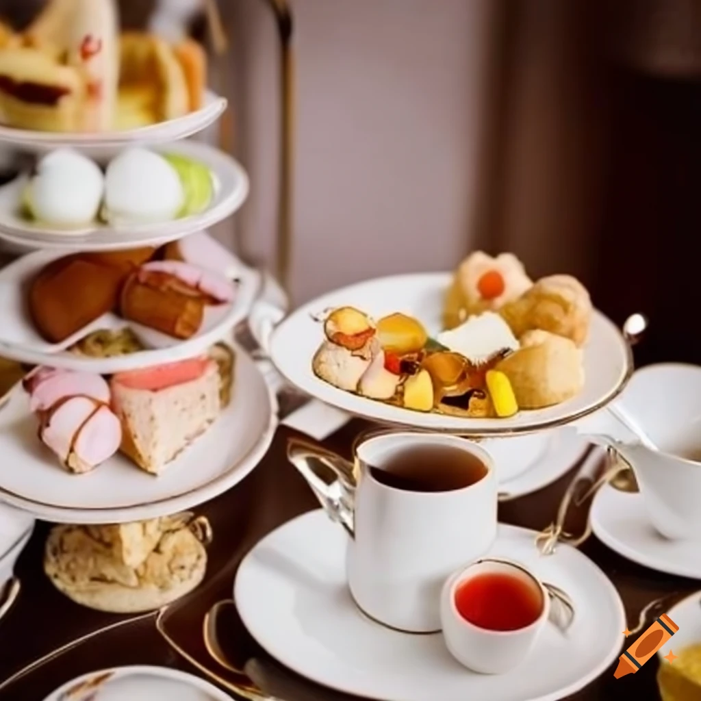 English afternoon tea party with pastel colors