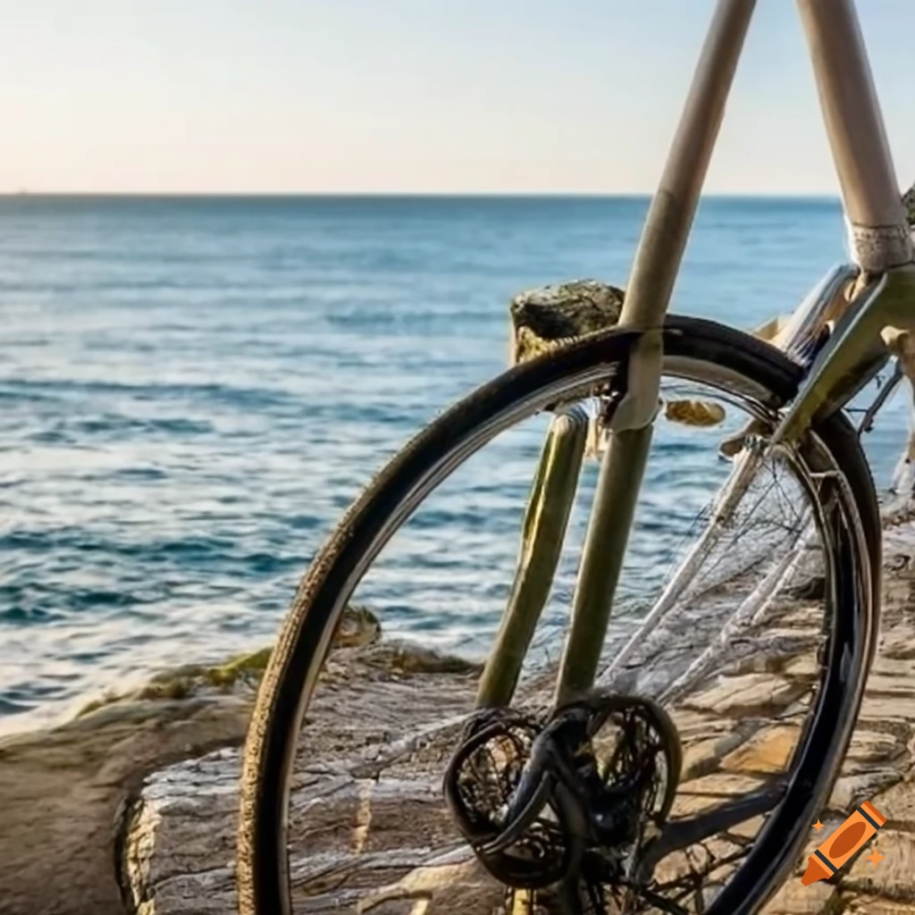 Scenic bike ride through the French coastal town Belle-Île-en-Mer