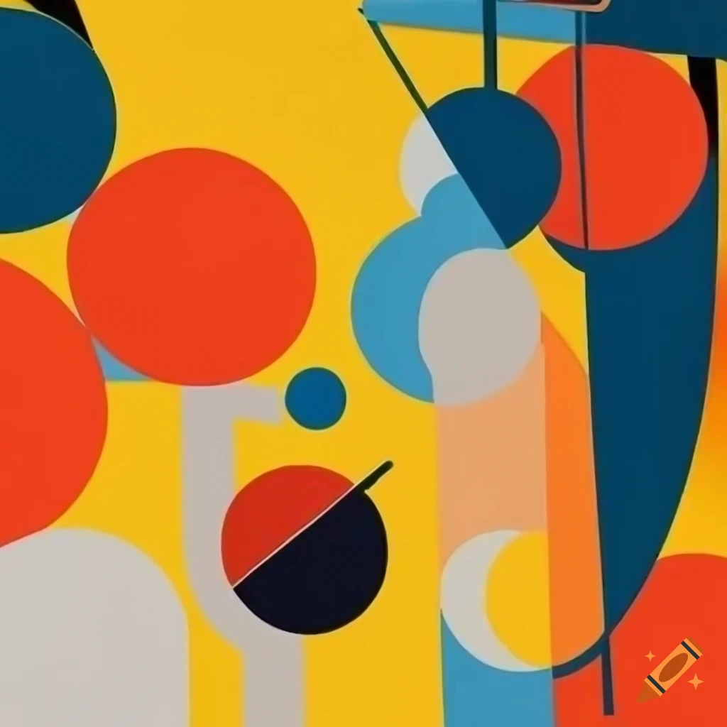 Bauhaus art style with minimalistic design