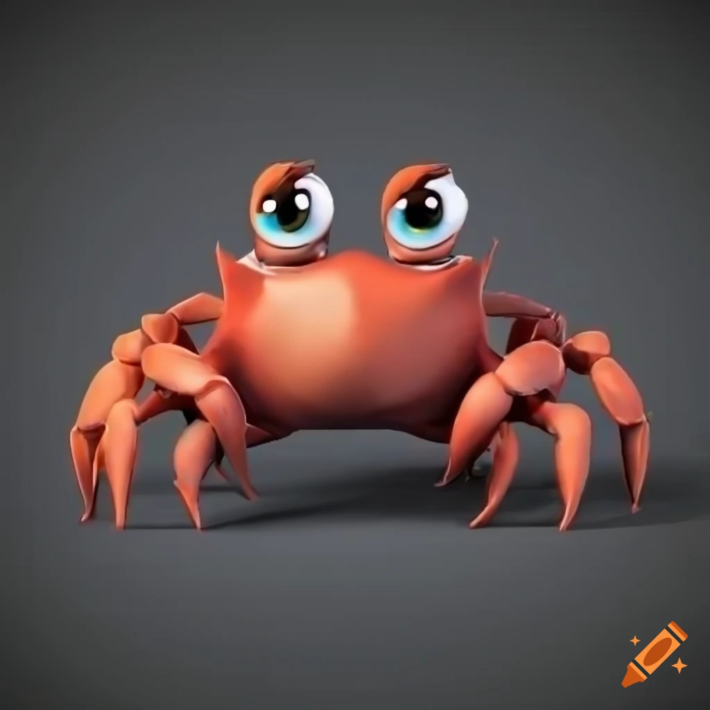 Cartoon crab with dark shades on a dance floor