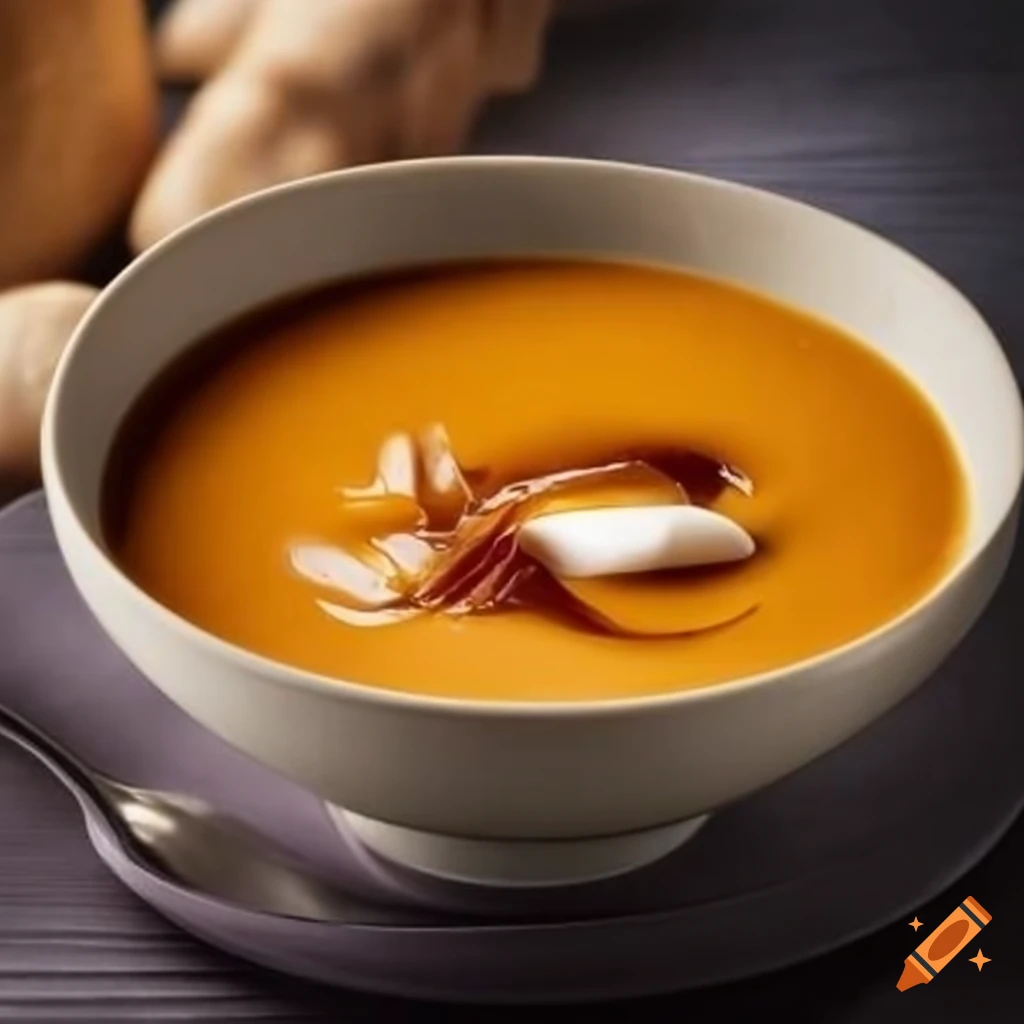 Velouté of butternut and ginger soup
