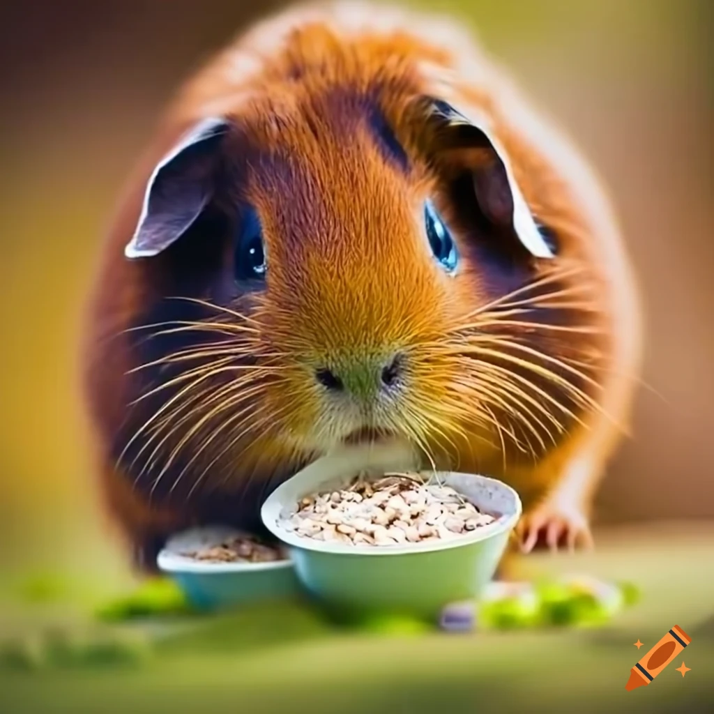 Curated visual reference: Picture Idea: Guinea Pig Munching On Cereals On Craiyon