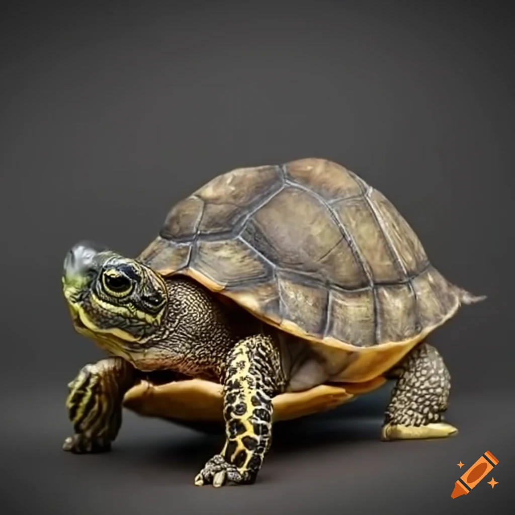 Turtle with a book and backpack