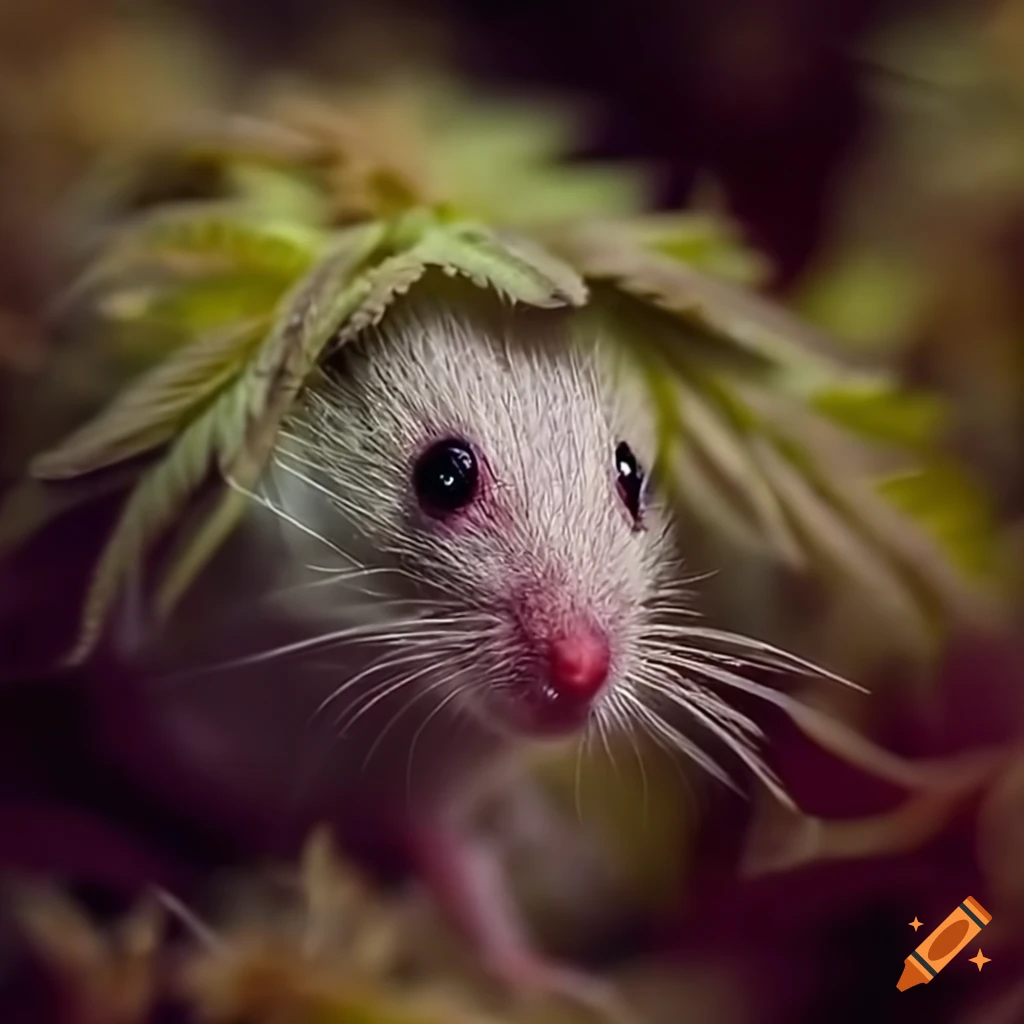 Mice in tie dye smoking
