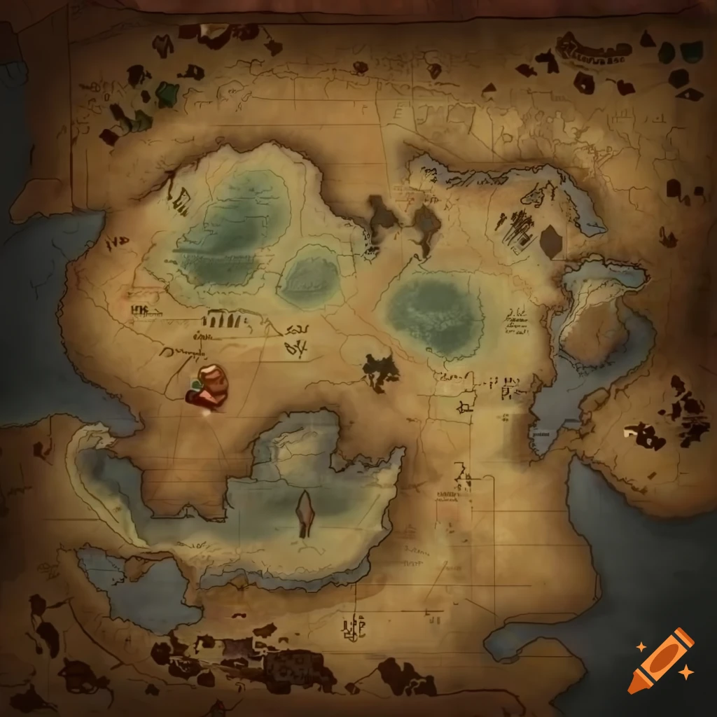Fantasy map illustration