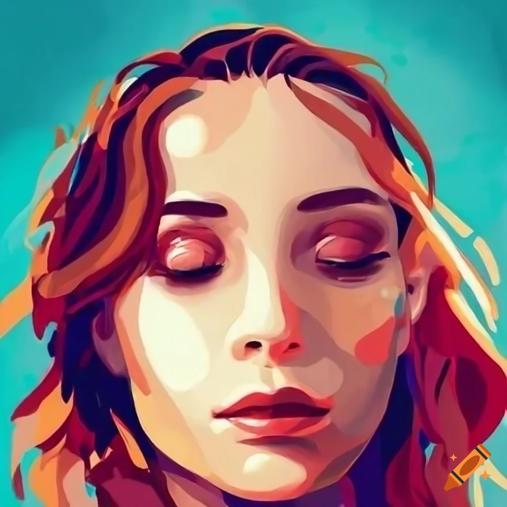 Beautiful woman lost in thought