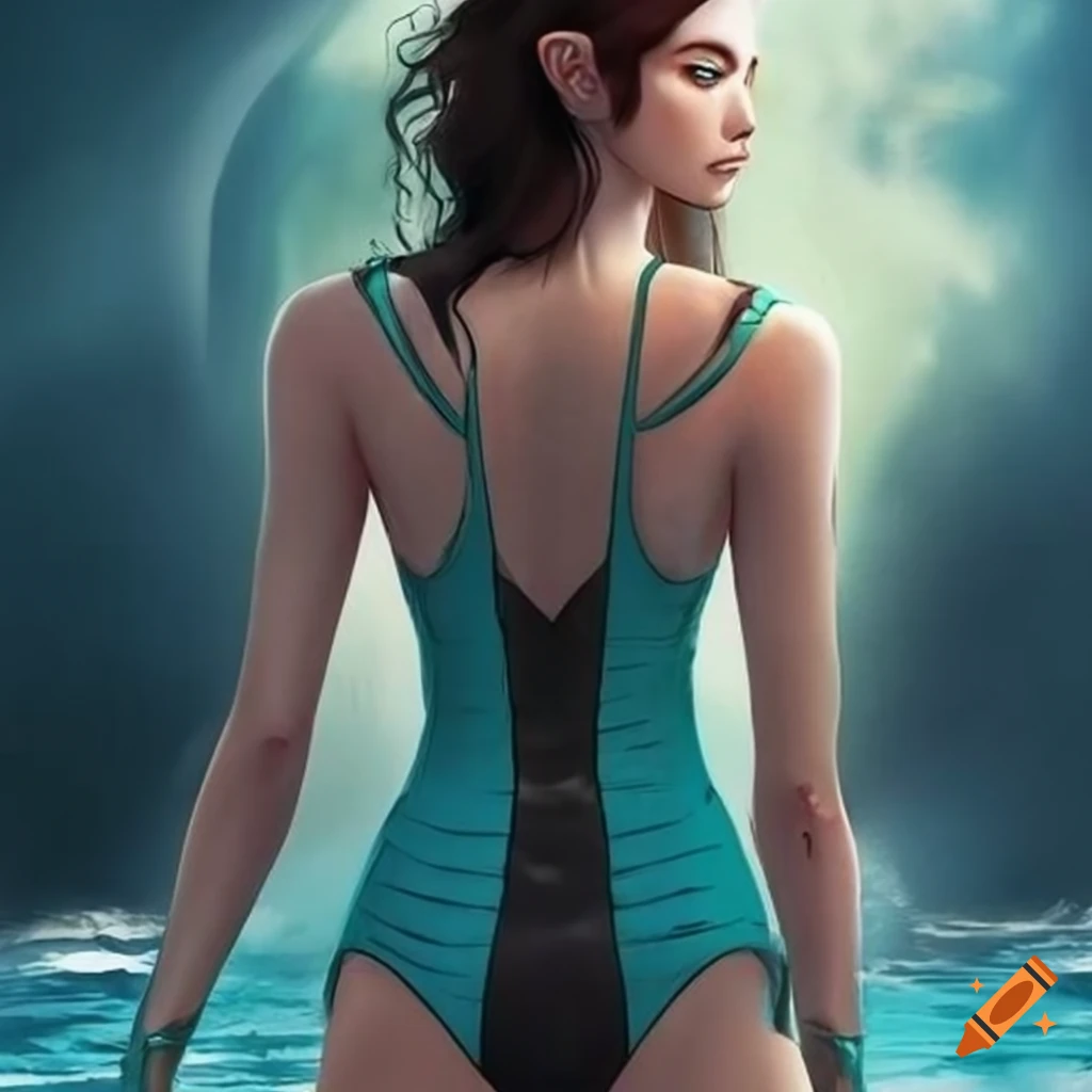 Tolkien female elf in swimsuit