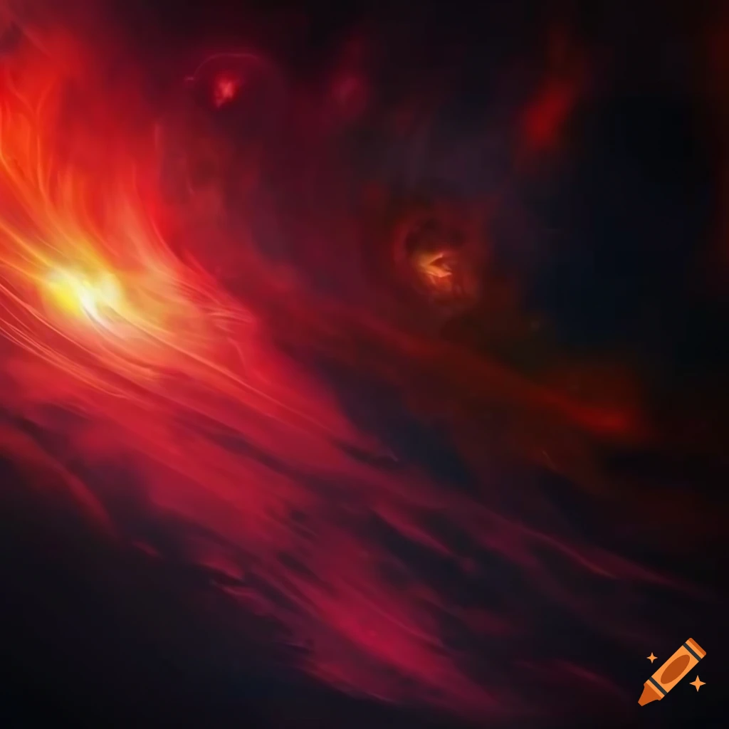 Abstract red light universe with black background
