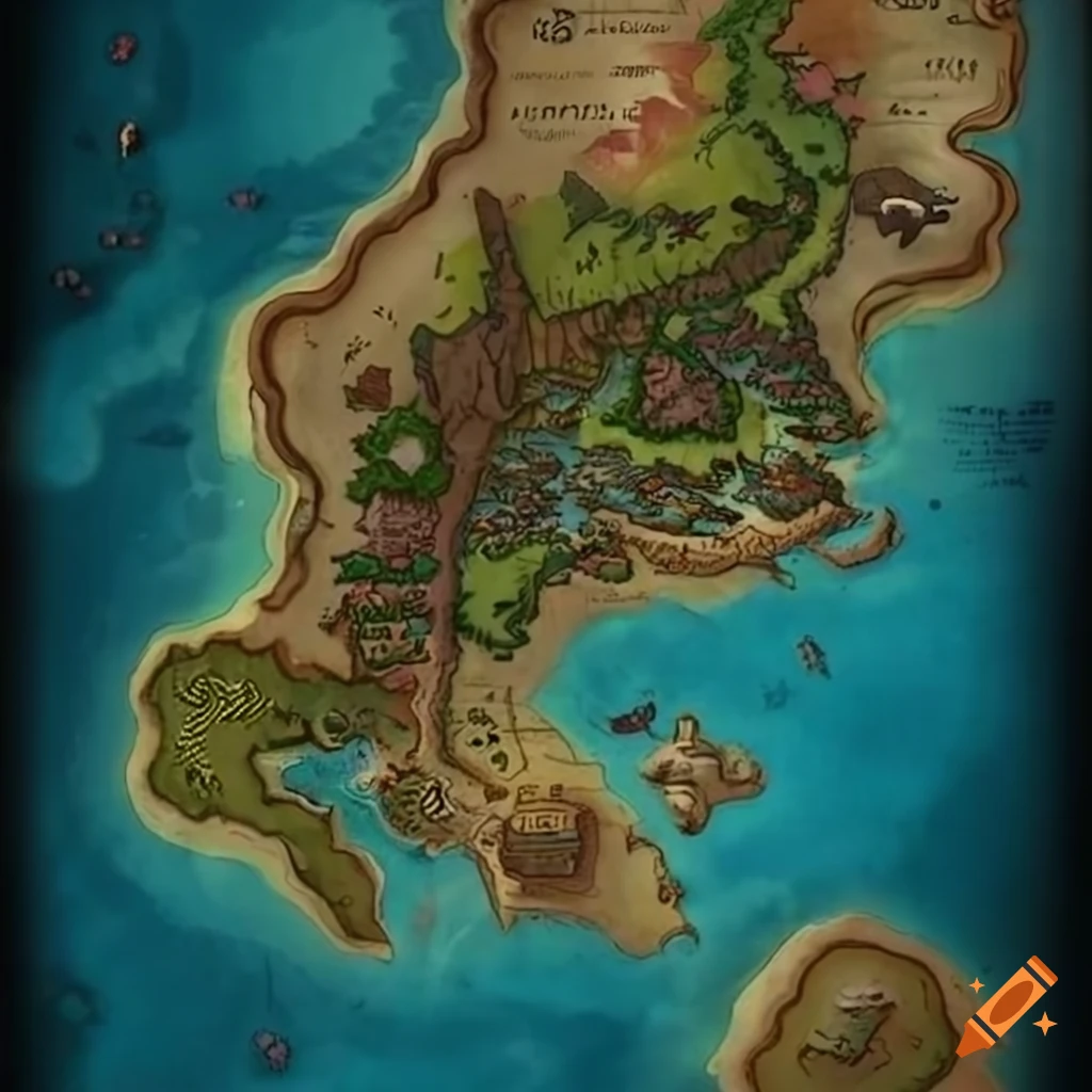 Fantasy map illustration