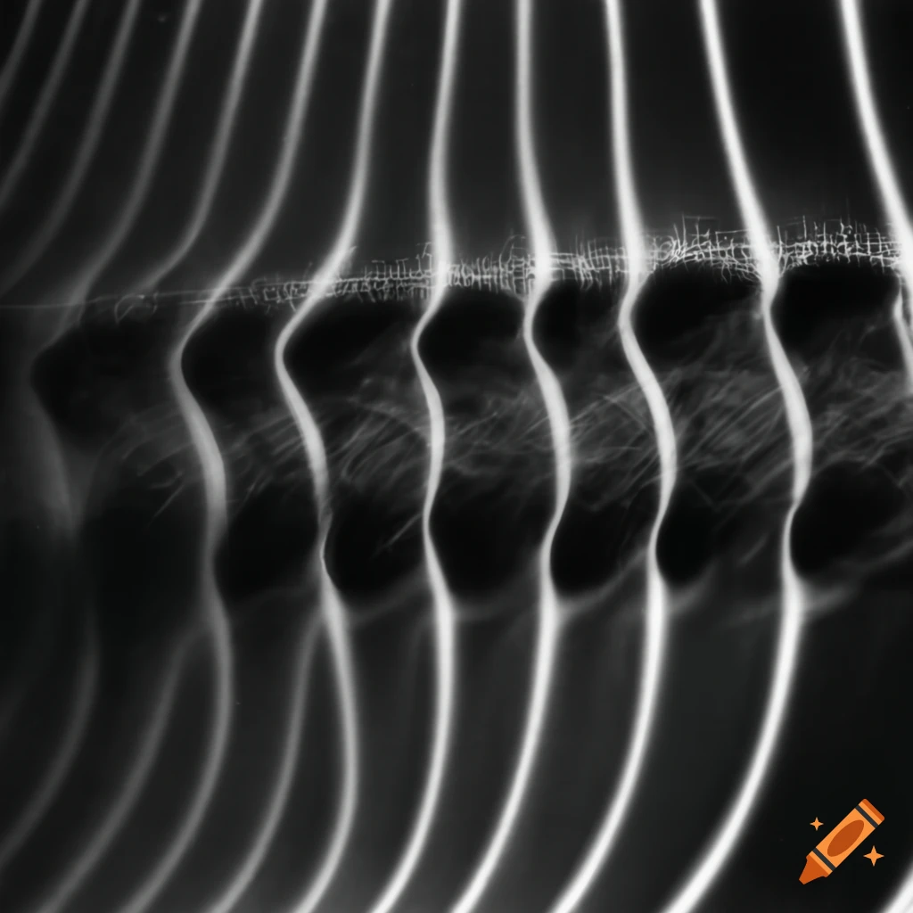 Experimental photograph of high voltage electricity in black and white
