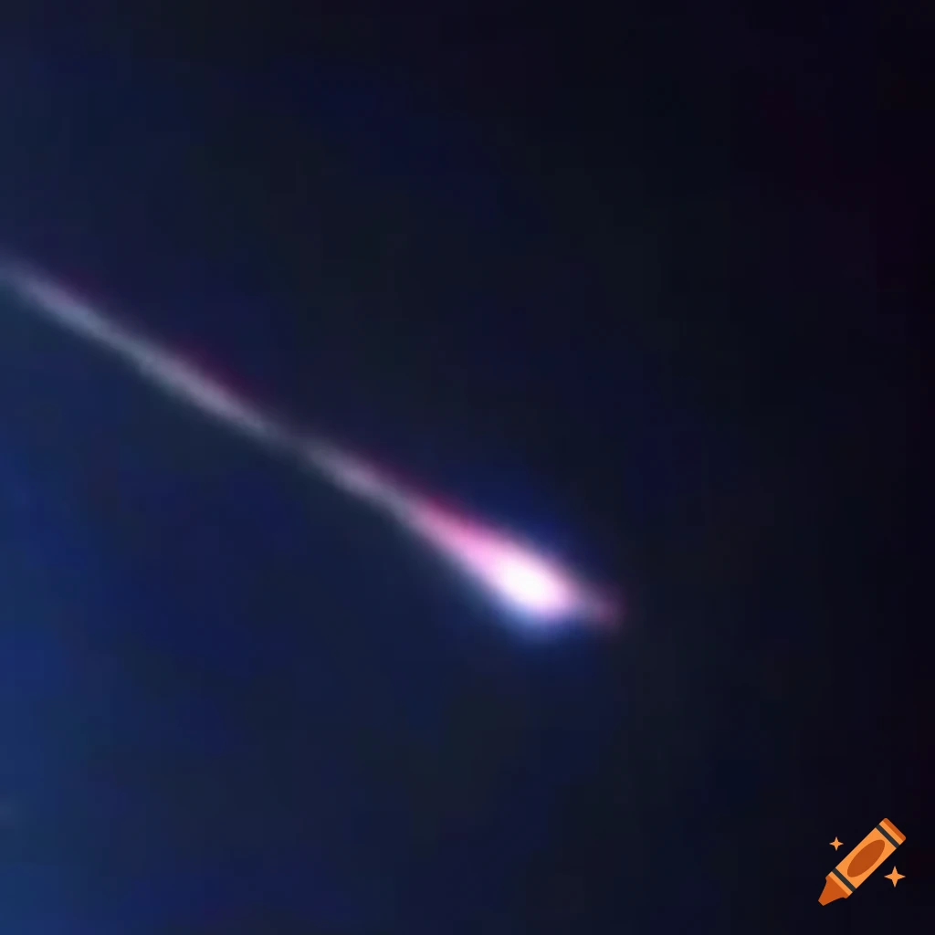 Astronaut seeing comet-shaped lights from space station window