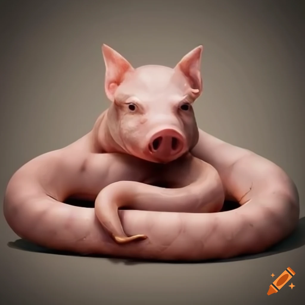 Snake with a pig body