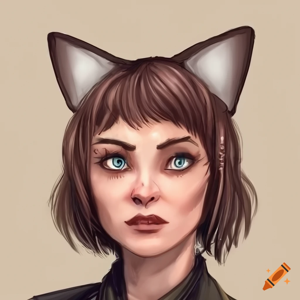 Vintage comic pilot with cat ears