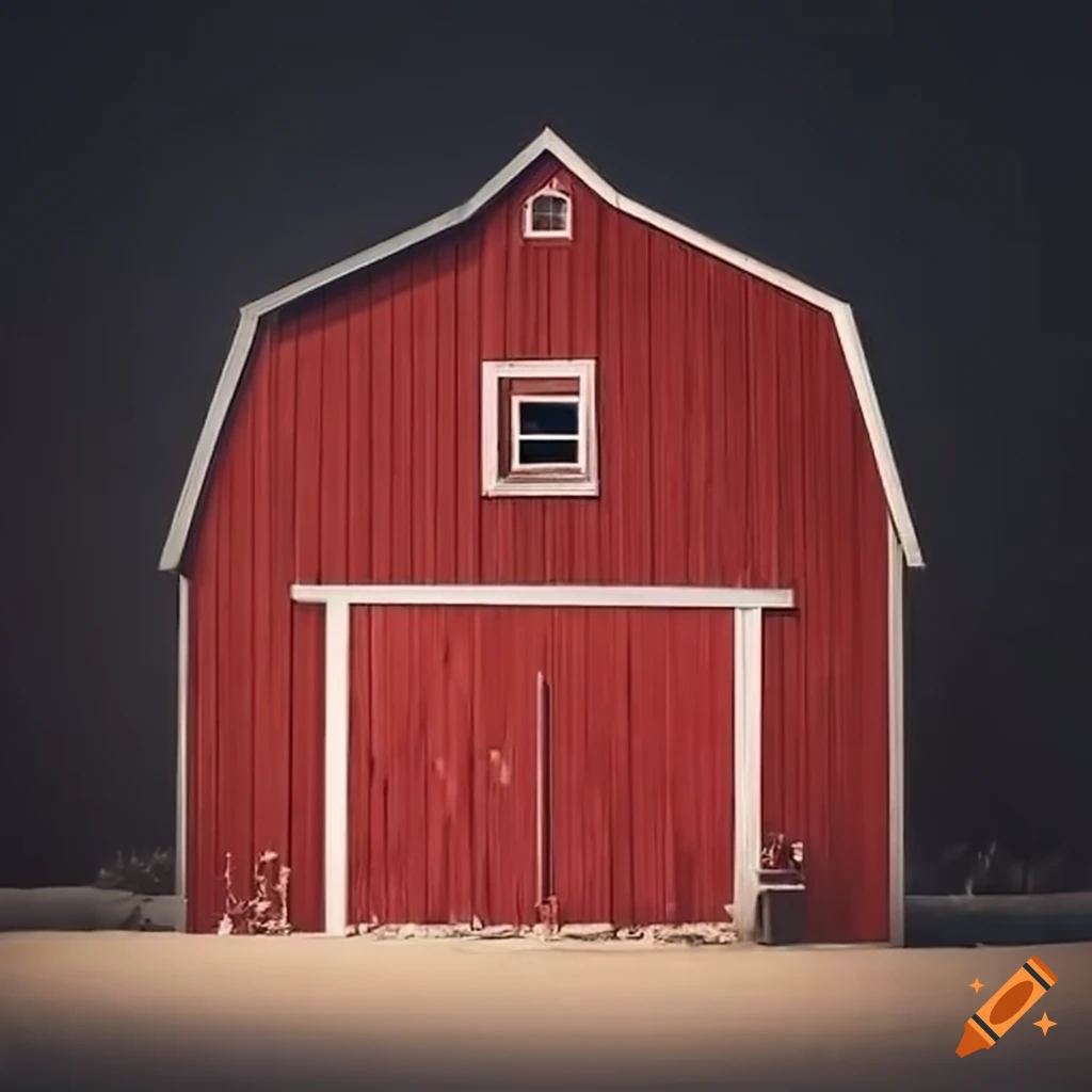 Red barn with 'HH' letters on barn doors