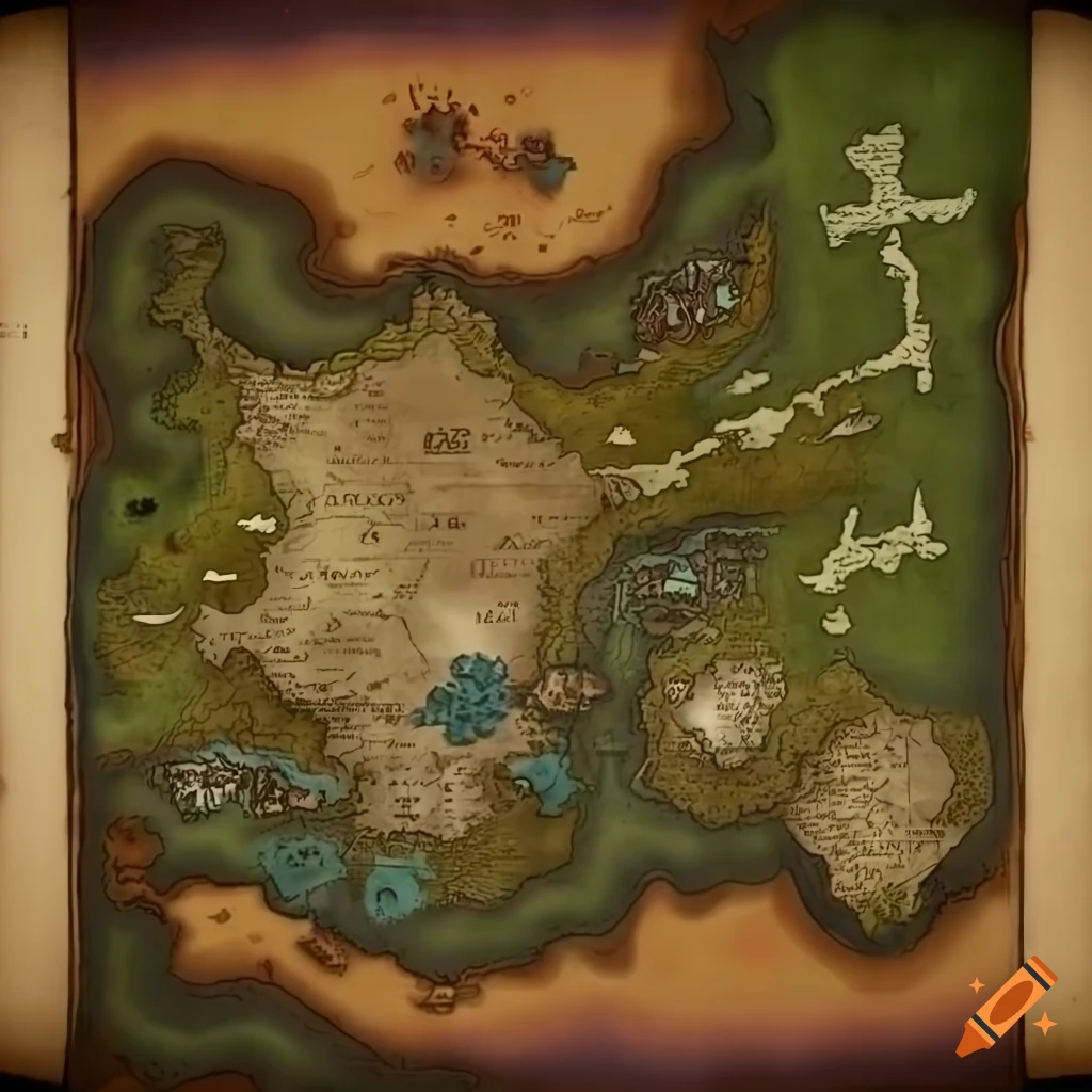 Fantasy map illustration