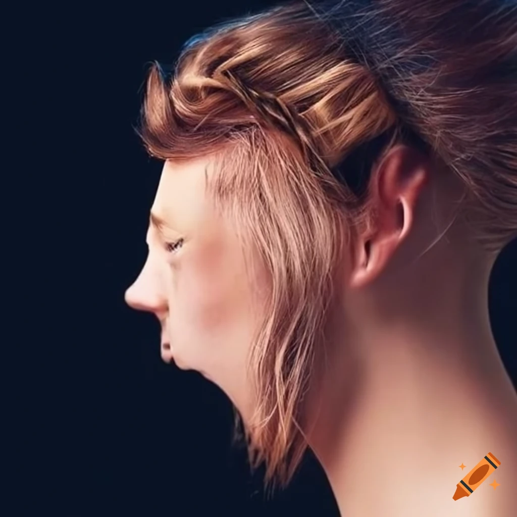 Close-up of excessive ear hair