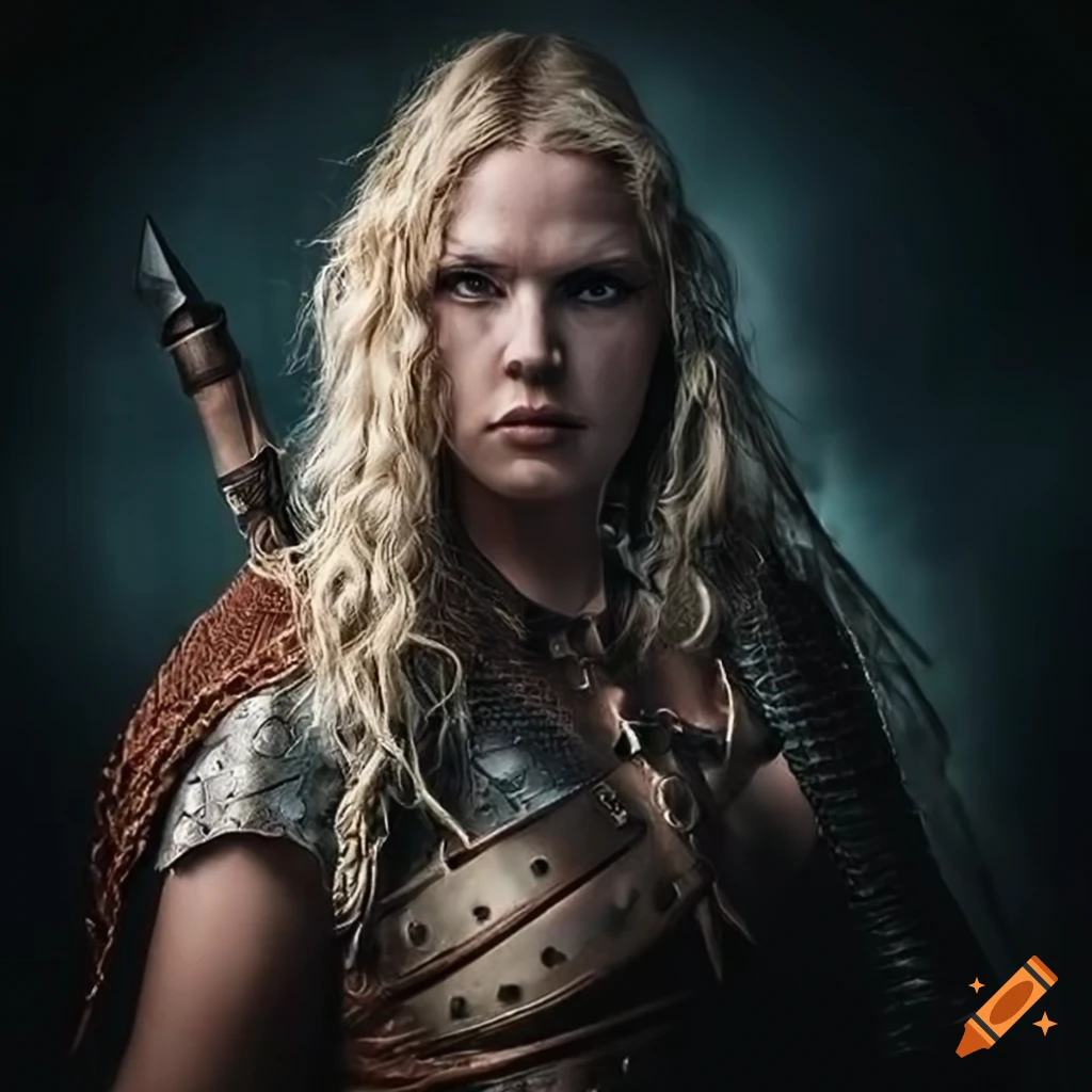 powerful-viking-warrior-woman-in-armor-and-helmet-striking-a-heroic