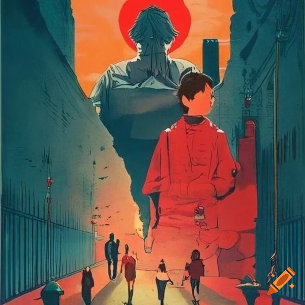 Magical graphic novel zatoichi vintage travel poster on Craiyon