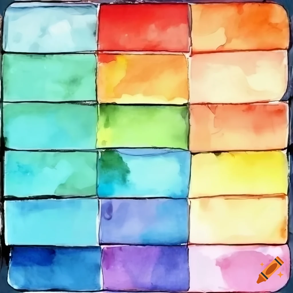 Color palette inspired by rainbow dash with eight colors on Craiyon