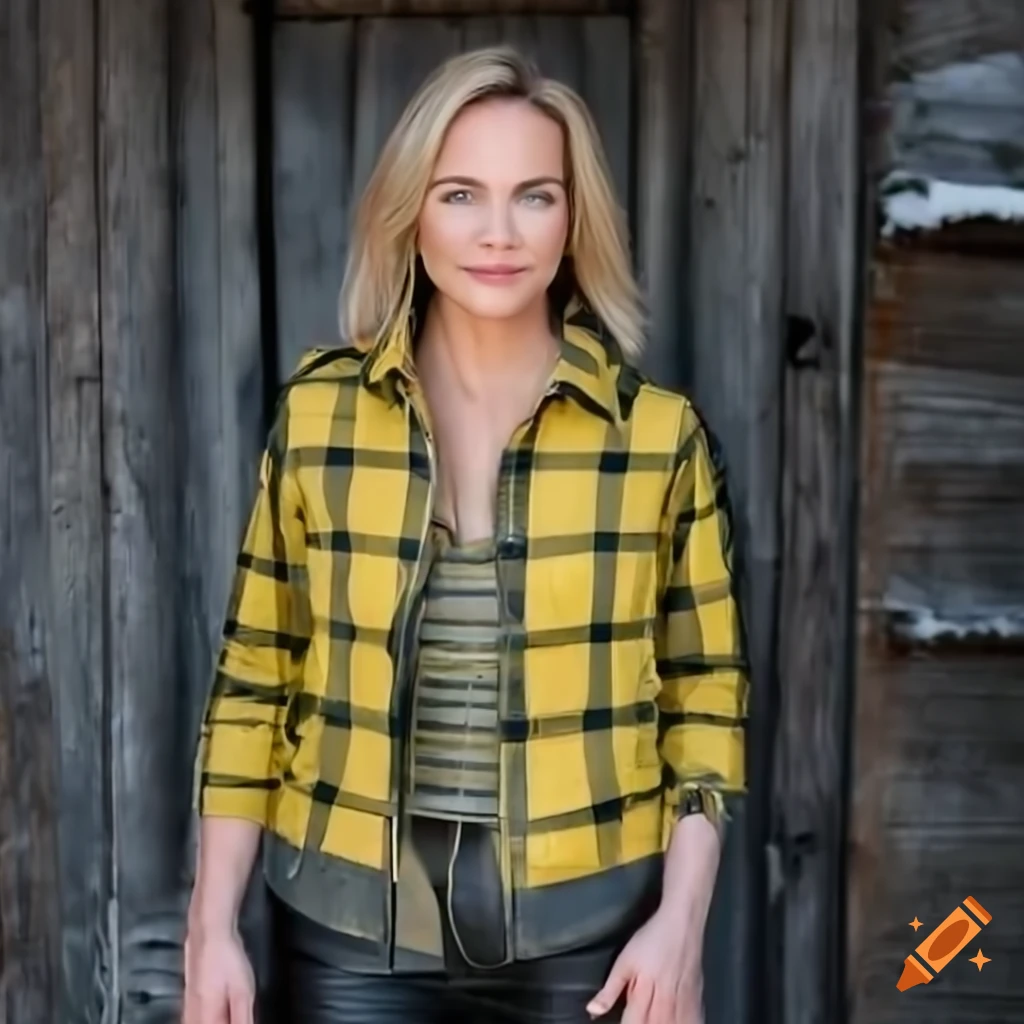 Actress resembling Julie Benz at age 20 in a stylish outfit on Craiyon, image size:1024x1024