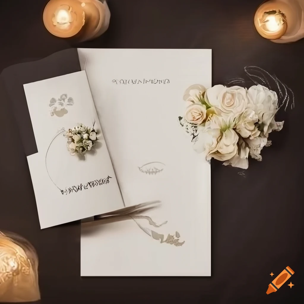 Elegant wedding invitation design featuring the bride and groom