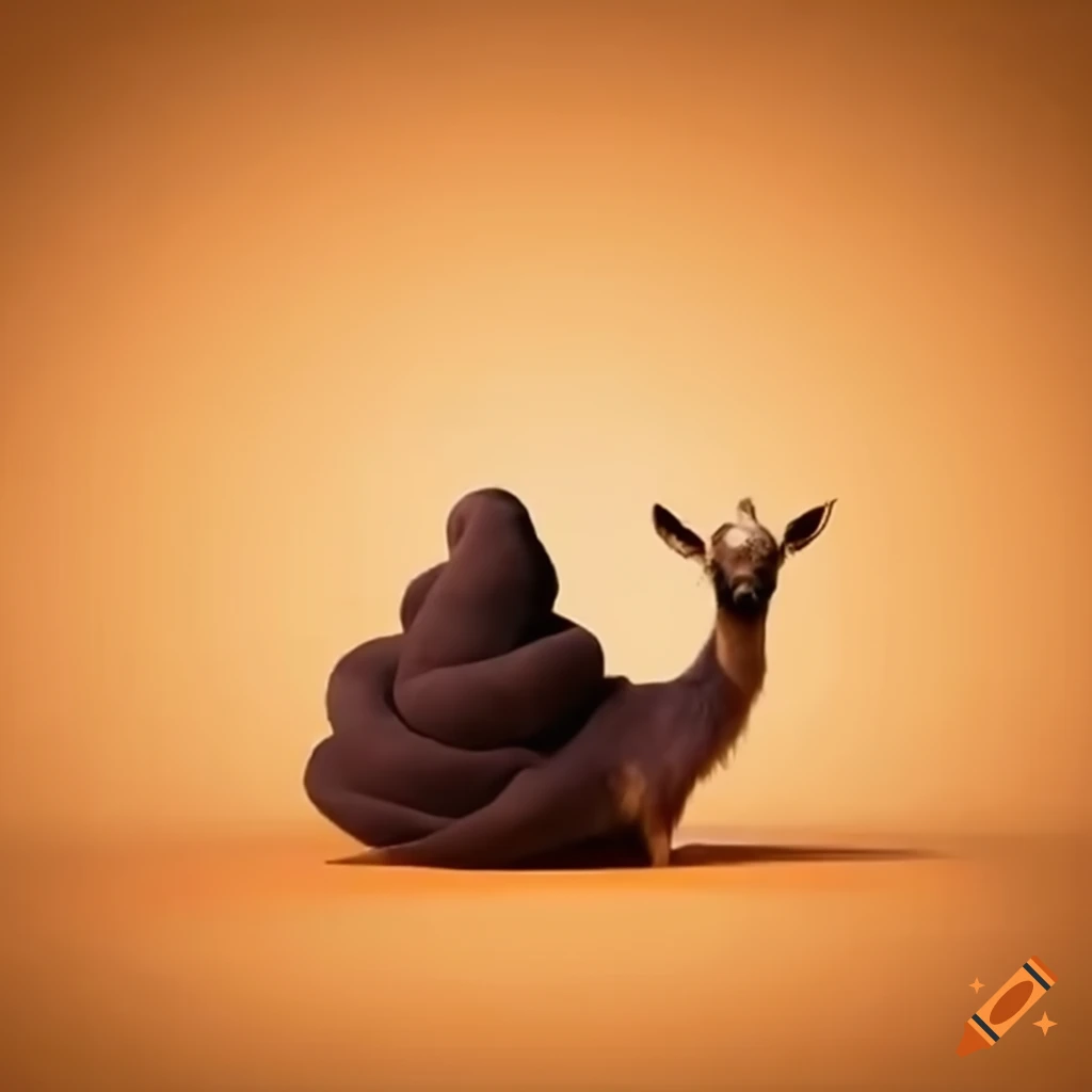 Goat performing a backflip into poop