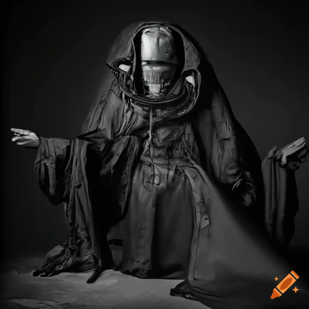 Hastur, the King in Rags and Tatters in a gothic space suit by Rick Owens