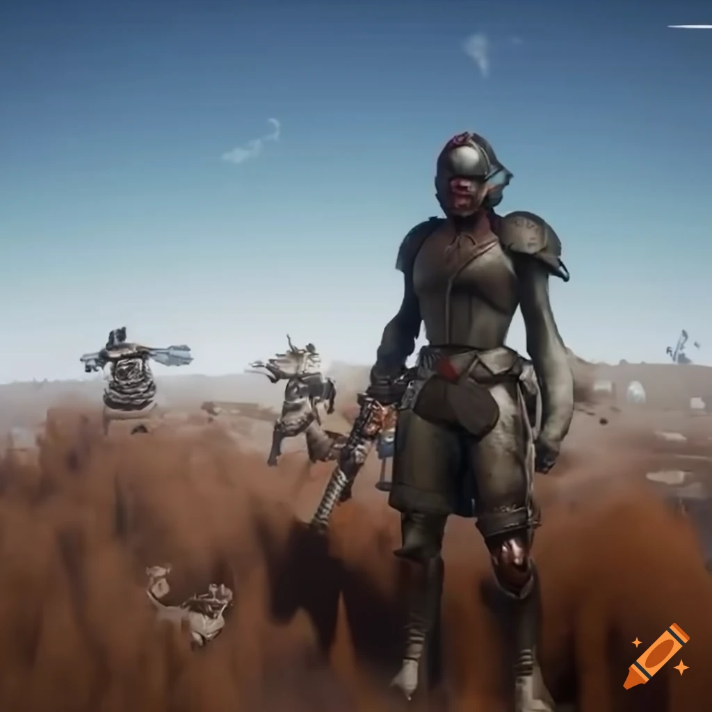Sci-fi soldier elf with red hair and armor in a futuristic scene on Craiyon
