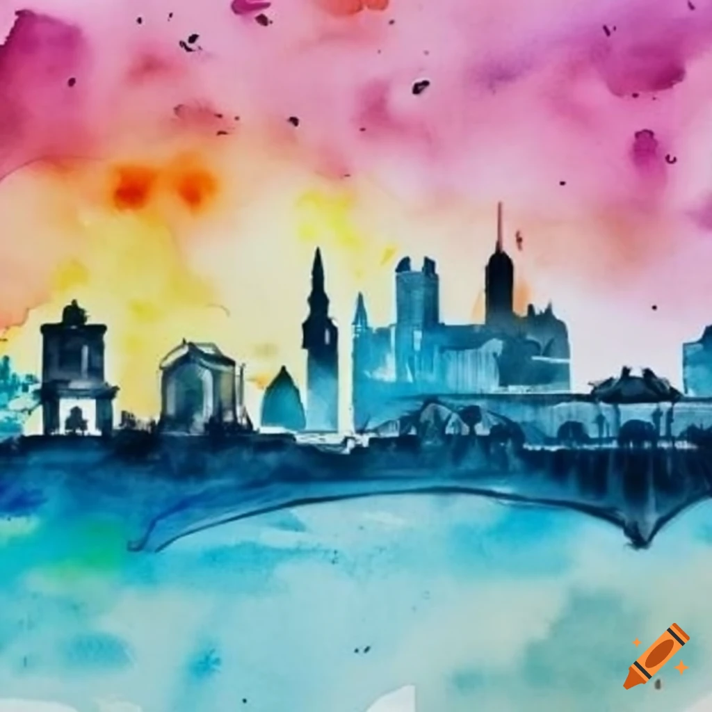 Hand-drawn sketch of Bahia's tourist landmarks skyline