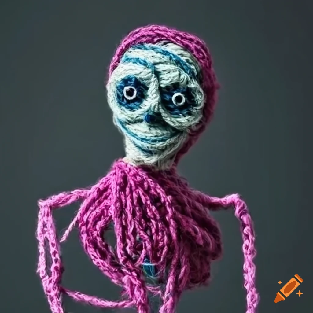Yarn-made dead person