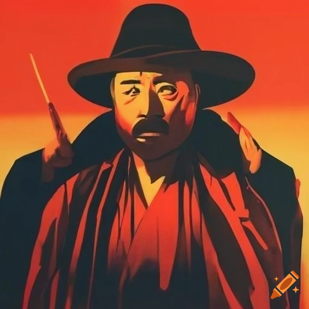 Astonishing vintage travel poster featuring Zatoichi