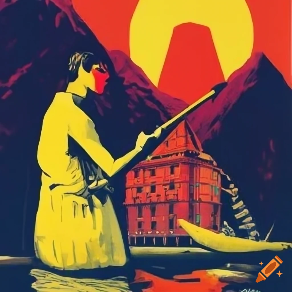 Astonishing vintage travel poster featuring Zatoichi