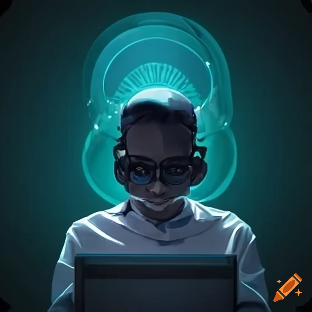 Programmer working on computer code on Craiyon