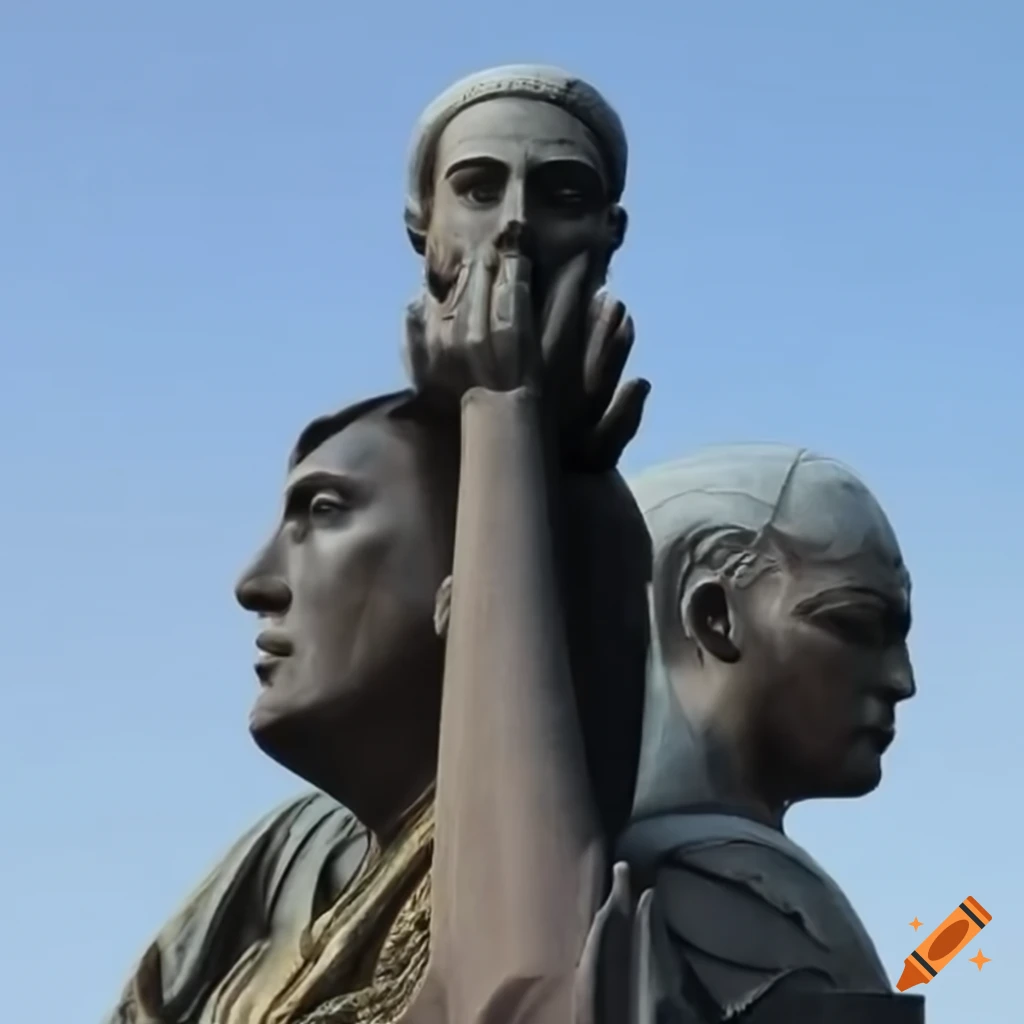 Monument symbolizing connection between generations